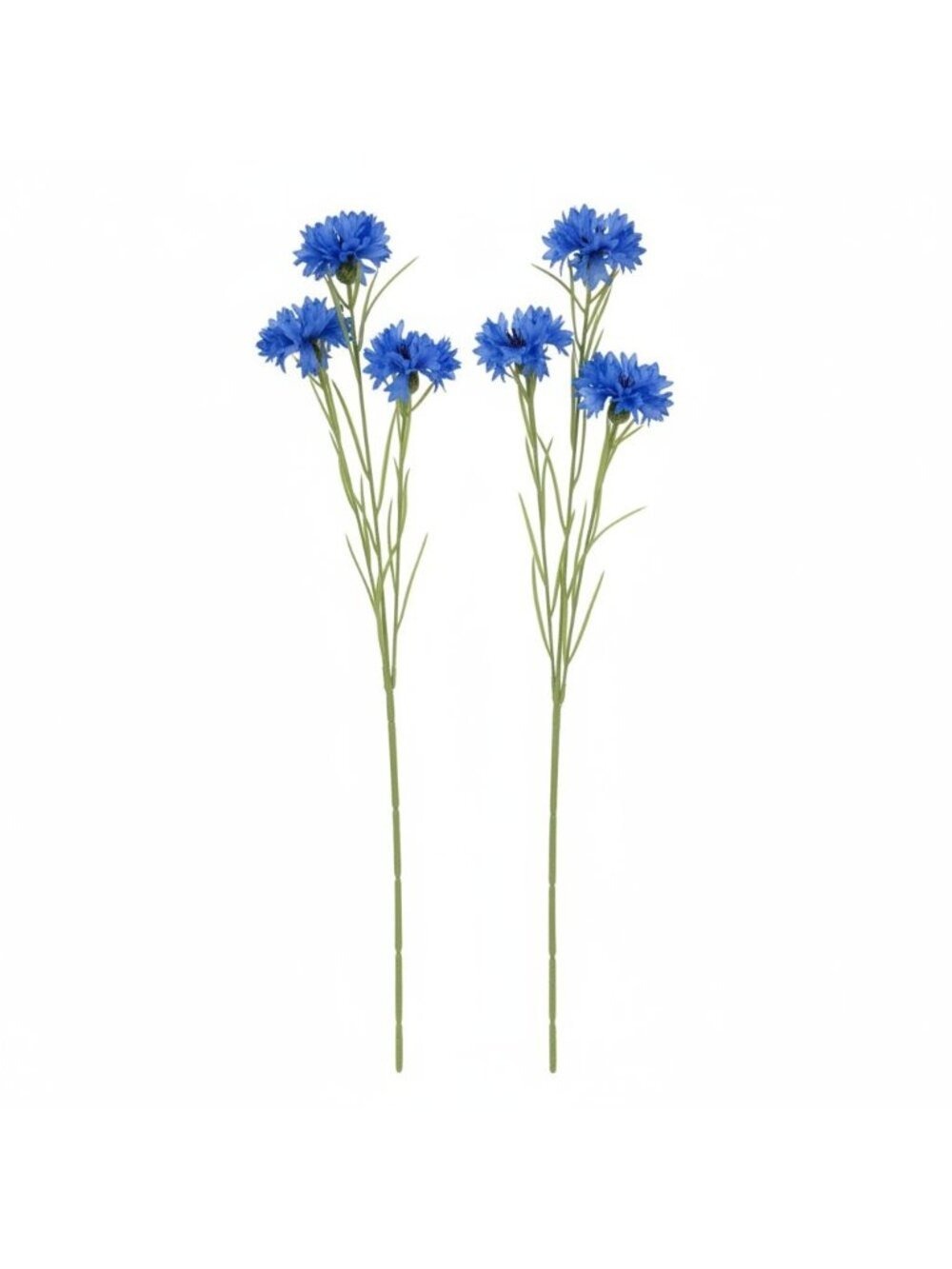 Blue Cornflower Stems Artificial Wildflower Floral Decor Wedding